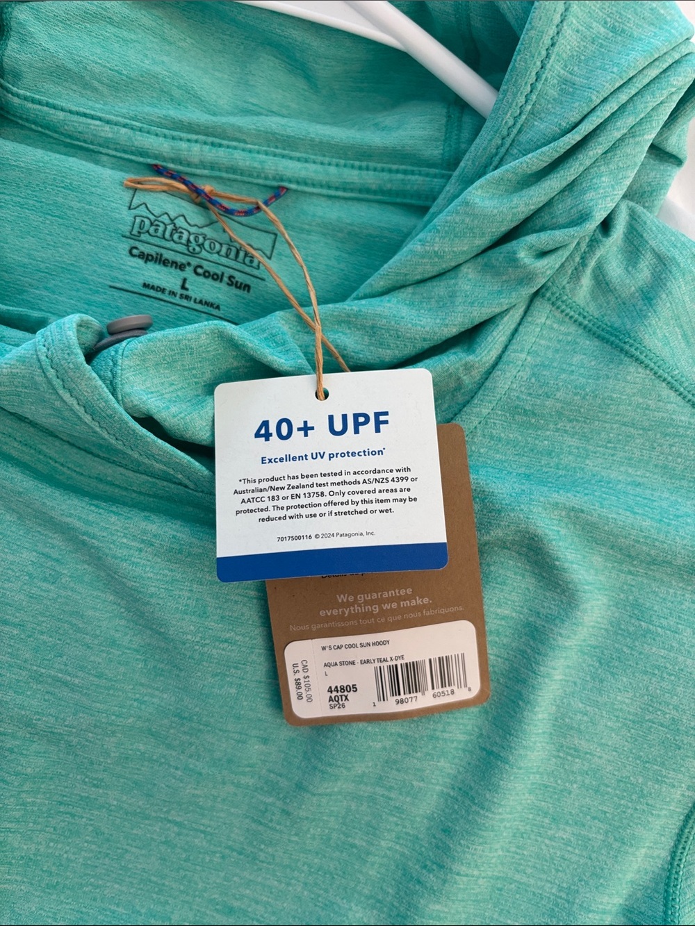 Patagonia Women's Capilene Cool Sun Hoodie in Teal - Picture 3 of 4